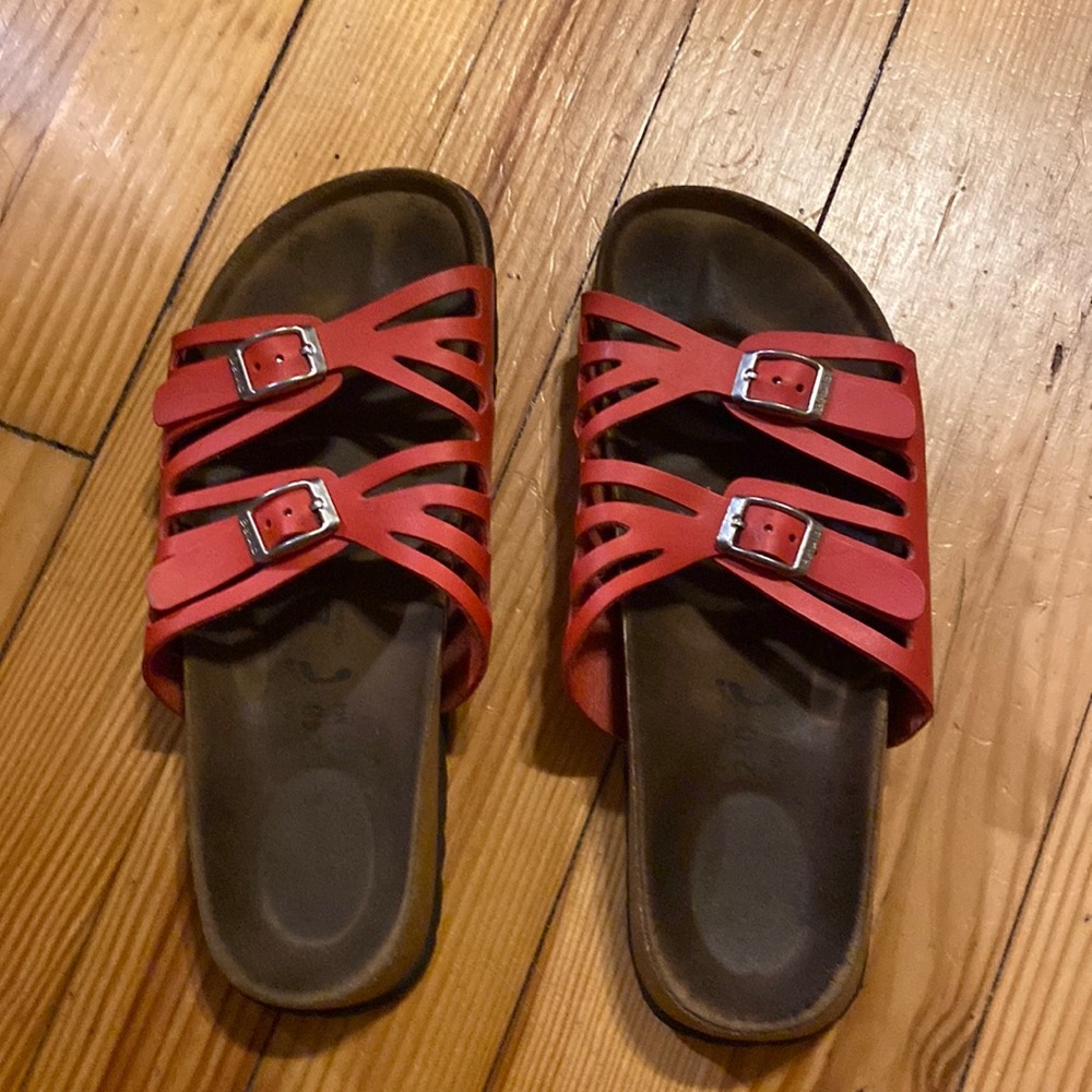 Birkenstock sandals.